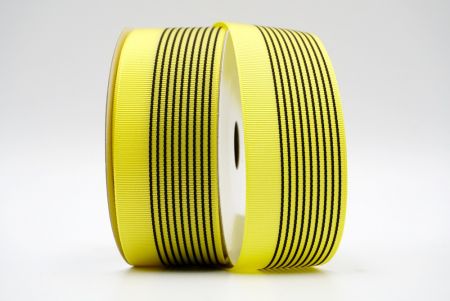 Yellow Straight Linear Design Grosgrain Ribbon_K1756-A12